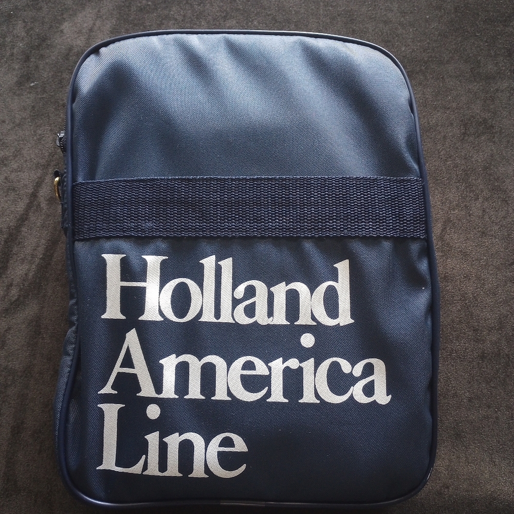 Vintage Holland America Line Packable Duffle Tote Travel Bag